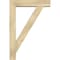 Ekena Millwork Traditional Block Rough Sawn Bracket w/ Offset Brace, Douglas Fir, 6"W x 26"D x 38"H BKT0604X26X38TRA05RDF - alternate 4